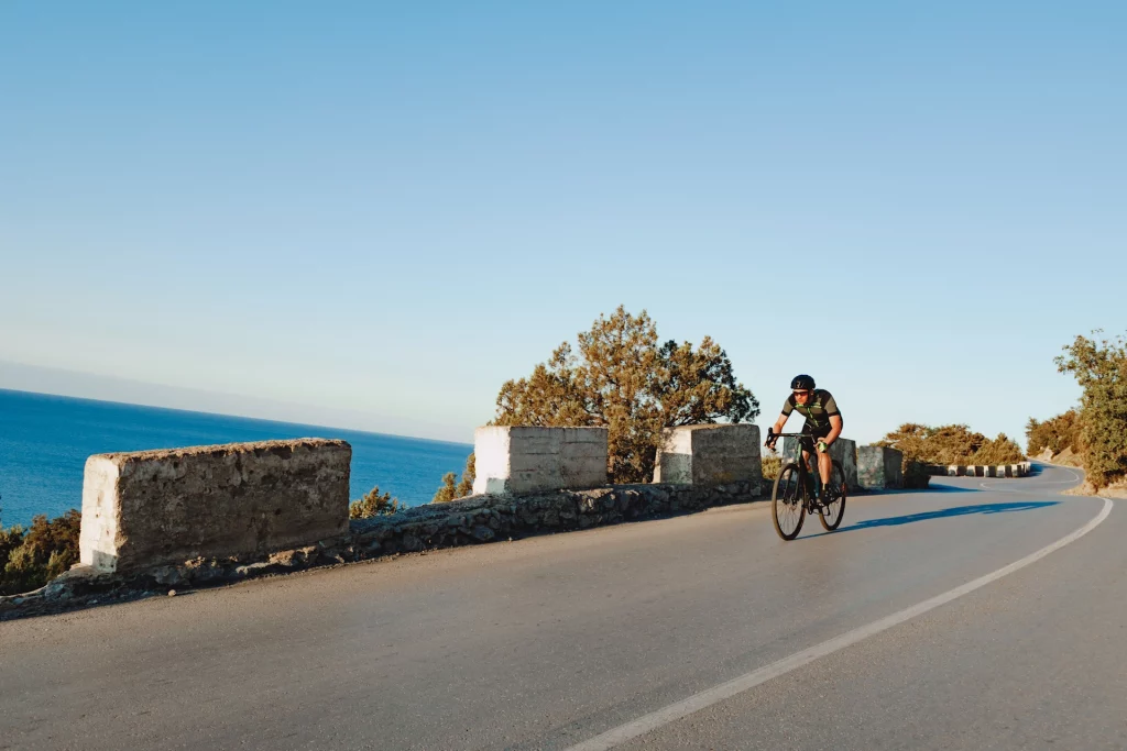 Engaging in dalmatian coast bike tours means navigating scenic cliffside roads with the deep blue sea constantly to your right.